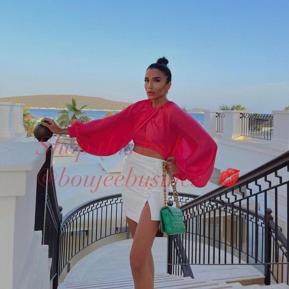 ZARA Puff Sleeve Top - Picture 3 of 6